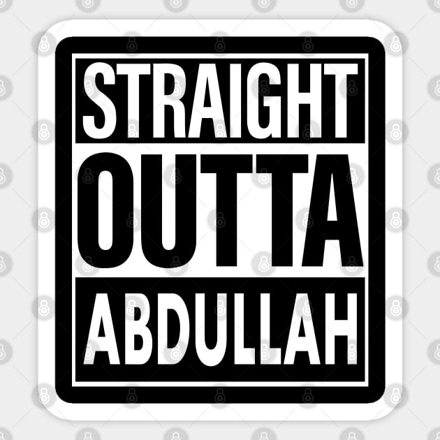 Abdullah Name Straight Outta Abdullah Sticker by ThanhNga